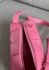 Mia Woven Smooth Leather Medium Shoulder Bag Barbie