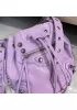 The Route 66 Leather Bucket Shoulder Bag Purple