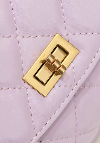 Adele Top Metal Handle Shoulder Bag Purple