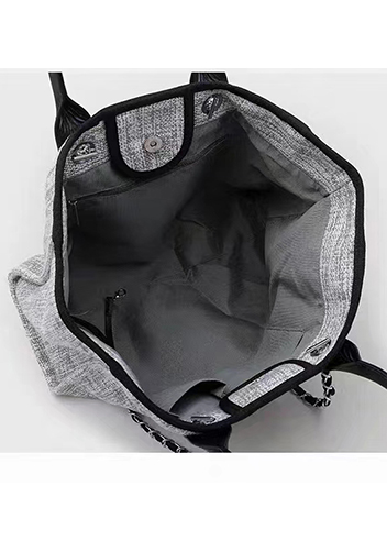Adele Canvas Beach Tote Bag Lovely Day Light Grey