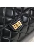 Adele Cowhide Chain Shoulder Bag Black
