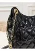 Adele Cowhide Chain Shoulder Bag Black