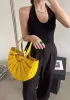 The Coquille Vegan Leather Shoulder Bag Yellow