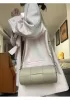 Mia Woven Leather Cylinder Shoulder Bag Beige