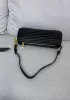 Adrienne Pleated Bracelet Leather Pouch Gold Black