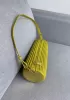Adrienne Pleated Bracelet Leather Pouch Gold Yellow