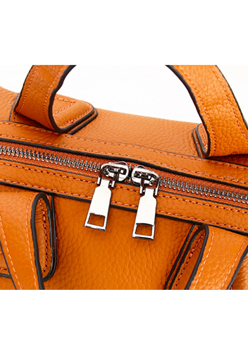 Christi Grain Leather Medium Bag Camel