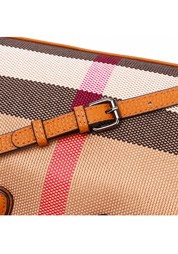 Christi Canvas Leather Medium Bag Camel