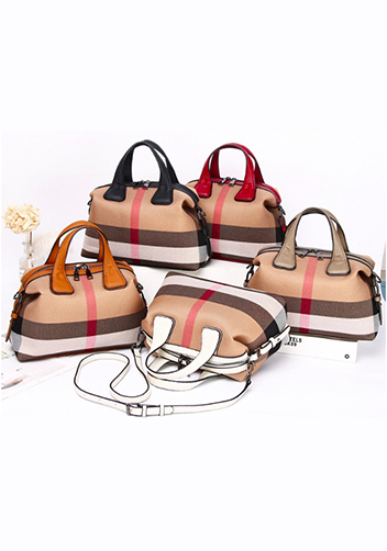 Christi Canvas Leather Medium Bag Camel