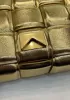 Mia Plaid Square Leather Medium Shoulder Bag Gold