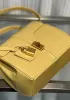 Shimanne Top handle Calfskin Small Bag Yellow