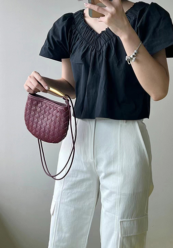 The Fish Handle Mini Bag Burgundy