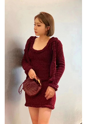 The Fish Handle Mini Bag Burgundy