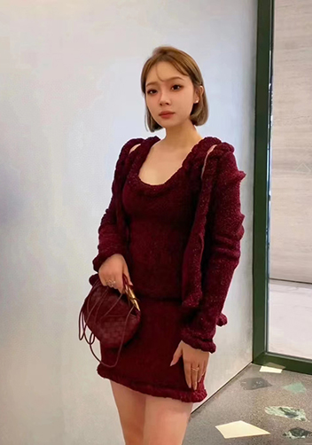 The Fish Handle Mini Bag Burgundy