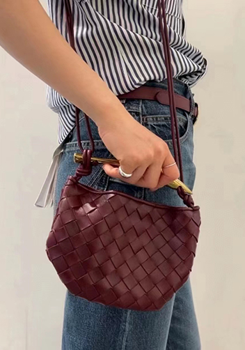 The Fish Handle Mini Bag Burgundy