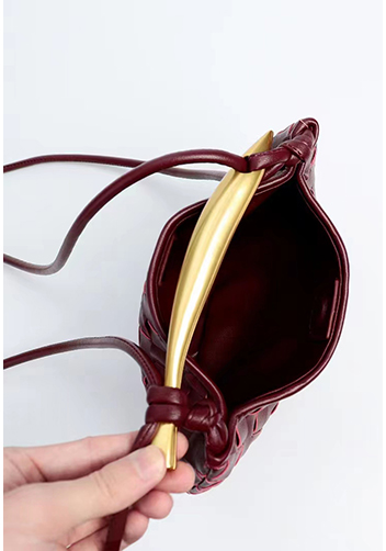 The Fish Handle Mini Bag Burgundy