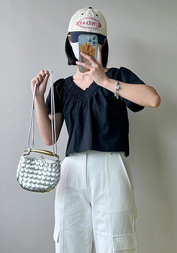 The Fish Handle Mini Bag Silver