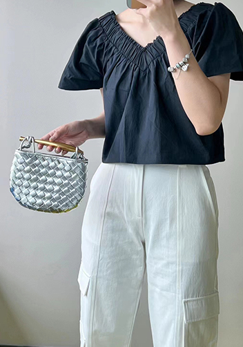 The Fish Handle Mini Bag Silver