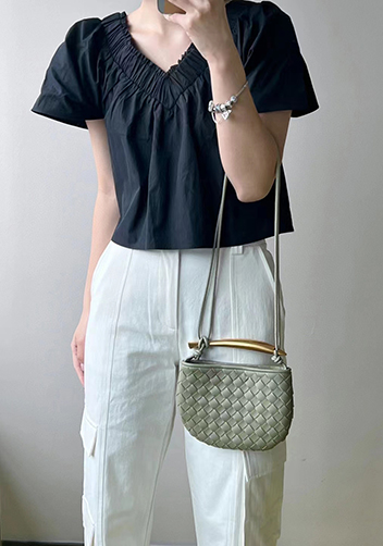 The Fish Handle Mini Bag Stone Green