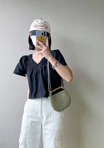 The Fish Handle Mini Bag Stone Green