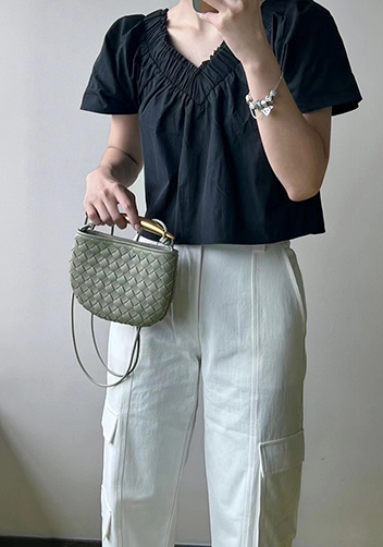 The Fish Handle Mini Bag Stone Green