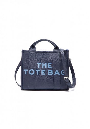 Tote Small Bag Vegan Leather Dark Blue