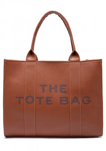 Tote Large Bag Vegan Leather Brown
