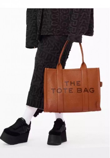 Tote Large Bag Vegan Leather Brown