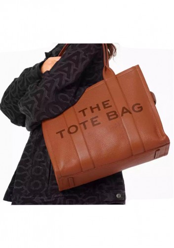 Tote Large Bag Vegan Leather Brown