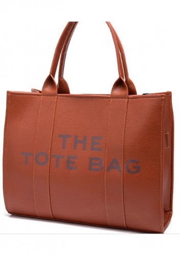 Tote Large Bag Vegan Leather Brown