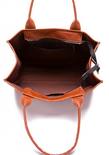 Tote Large Bag Vegan Leather Brown