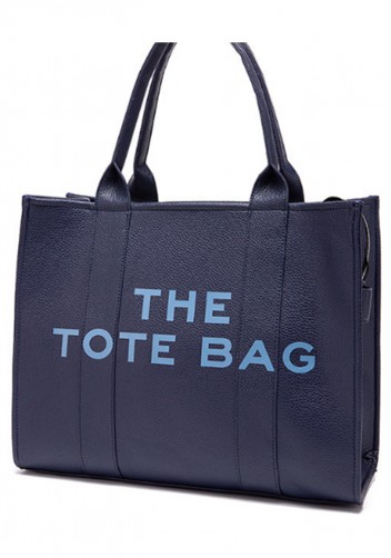 Tote Large Bag Vegan Leather Dark Blue