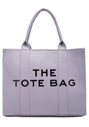 Tote Large Bag Vegan Leather Grey