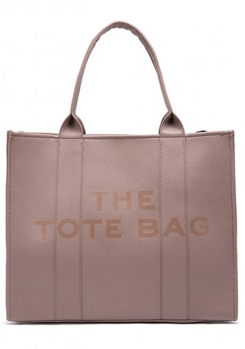 Tote Large Bag Vegan Leather Pinkish Brown