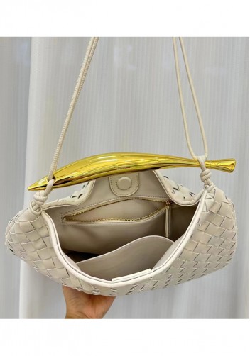The Fish Handle Large Shoulder Bag Cream
