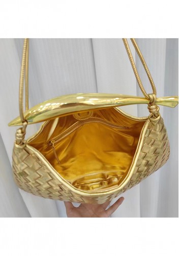 The Fish Handle Large Shoulder Bag Gold