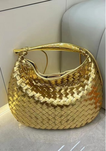 The Fish Handle Large Shoulder Bag Gold