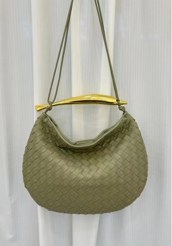 The Fish Handle Large Shoulder Bag Stone Green