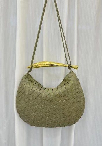 The Fish Handle Large Shoulder Bag Stone Green