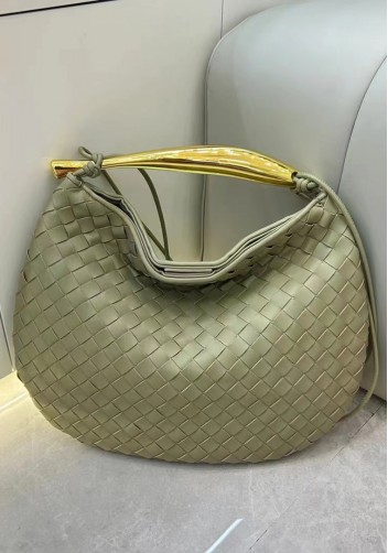 The Fish Handle Large Shoulder Bag Stone Green