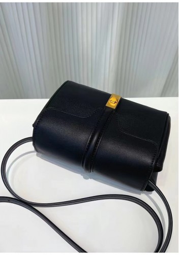 Shimanne Calfskin Shoulder Mini Bag Black