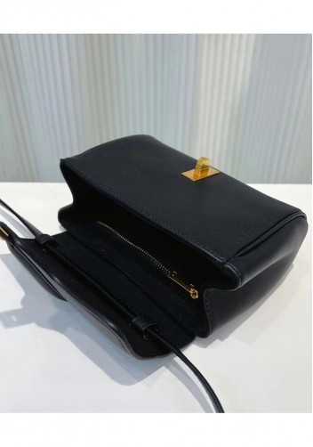 Shimanne Calfskin Shoulder Mini Bag Black