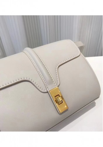 Shimanne Calfskin Shoulder Mini Bag Cream