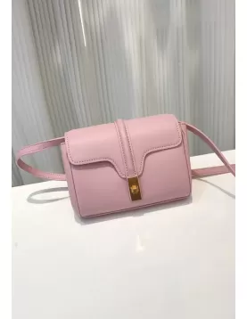 Shimanne Calfskin Shoulder Mini Bag Pink