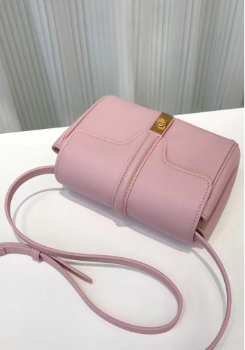 Shimanne Calfskin Shoulder Mini Bag Pink