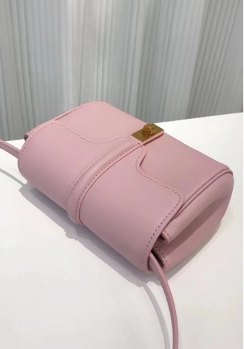 Shimanne Calfskin Shoulder Mini Bag Pink