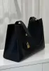 Shimanne Calfskin Shoulder Bag Tote Black
