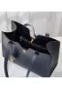 Shimanne Calfskin Shoulder Bag Tote Black