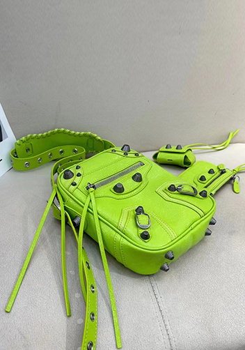 The Route 66 Brushed Leather Messenger Bag Green