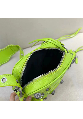 The Route 66 Brushed Leather Messenger Bag Green